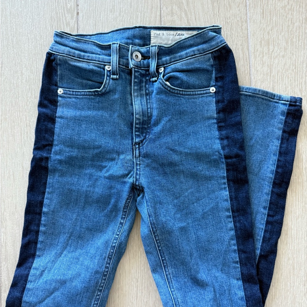 Rag and Bone Blue Two-Tone Women's Jeans
